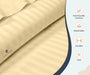 Rust Striped Fitted Bed Sheet - Comfort Beddings
