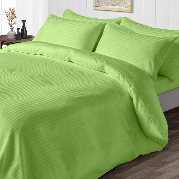 Sage Striped Duvet Cover - Comfort Beddings