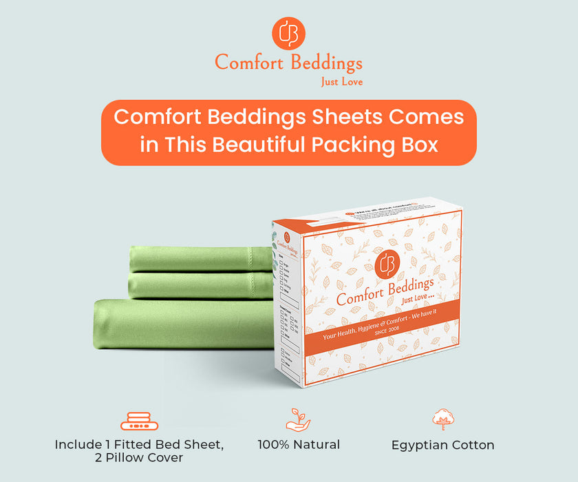 Sage Fitted Bed Sheet - Comfort Beddings