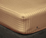 Taupe Stripe Fitted Bed Sheet - Comfort Beddings