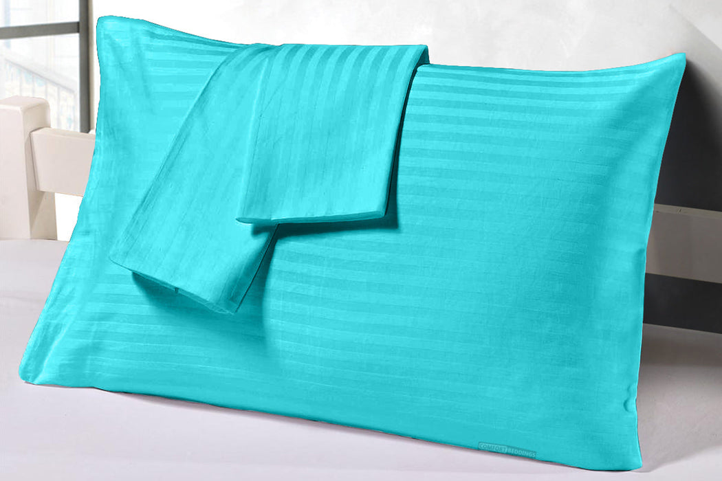Turquoise blue Stripe pillow cases