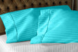 Cotton Turquoise blue Stripe pillow cases