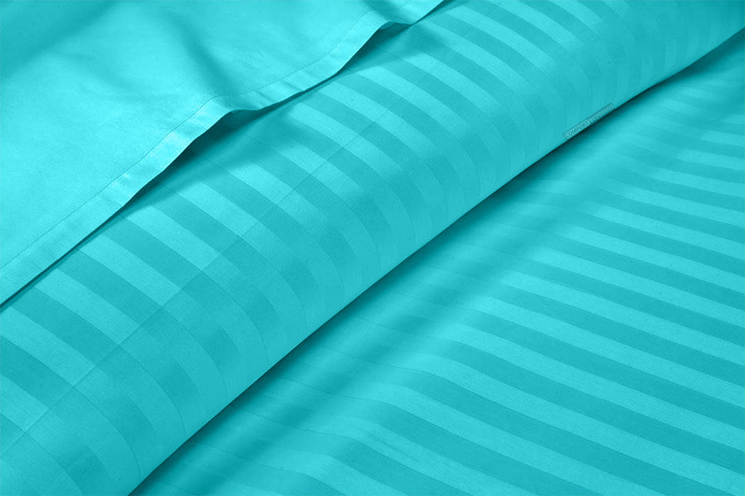 Turquoise blue Stripe pillow covers