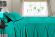 Turquoise Green Striped Bed Sheet Set