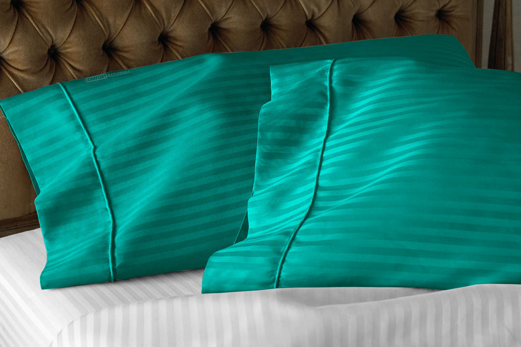 Turquoise Green Stripe Pillow Covers