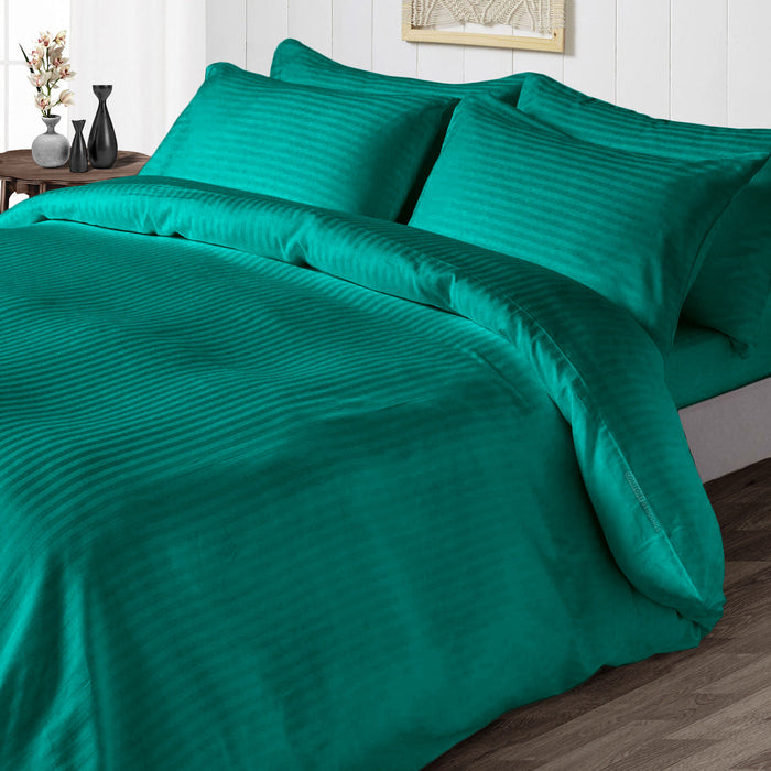 Turquoise Green Striped Duvet Cover - Comfort Beddings