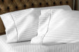 White striped pillow covers