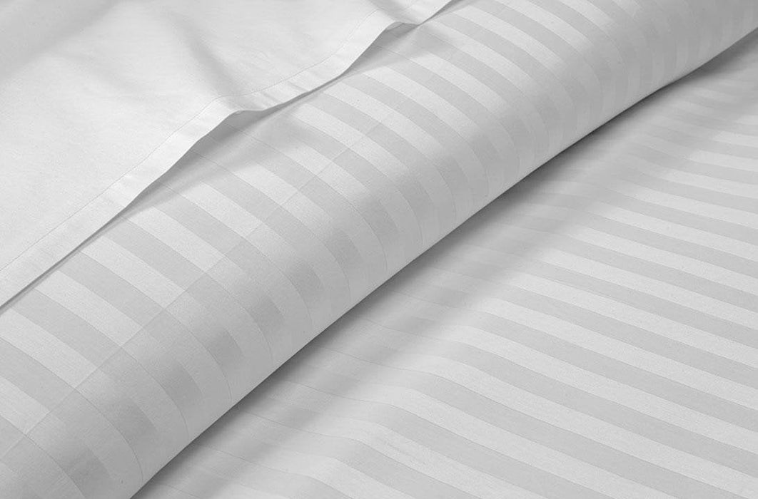 Luxurious White Striped Sheet Set