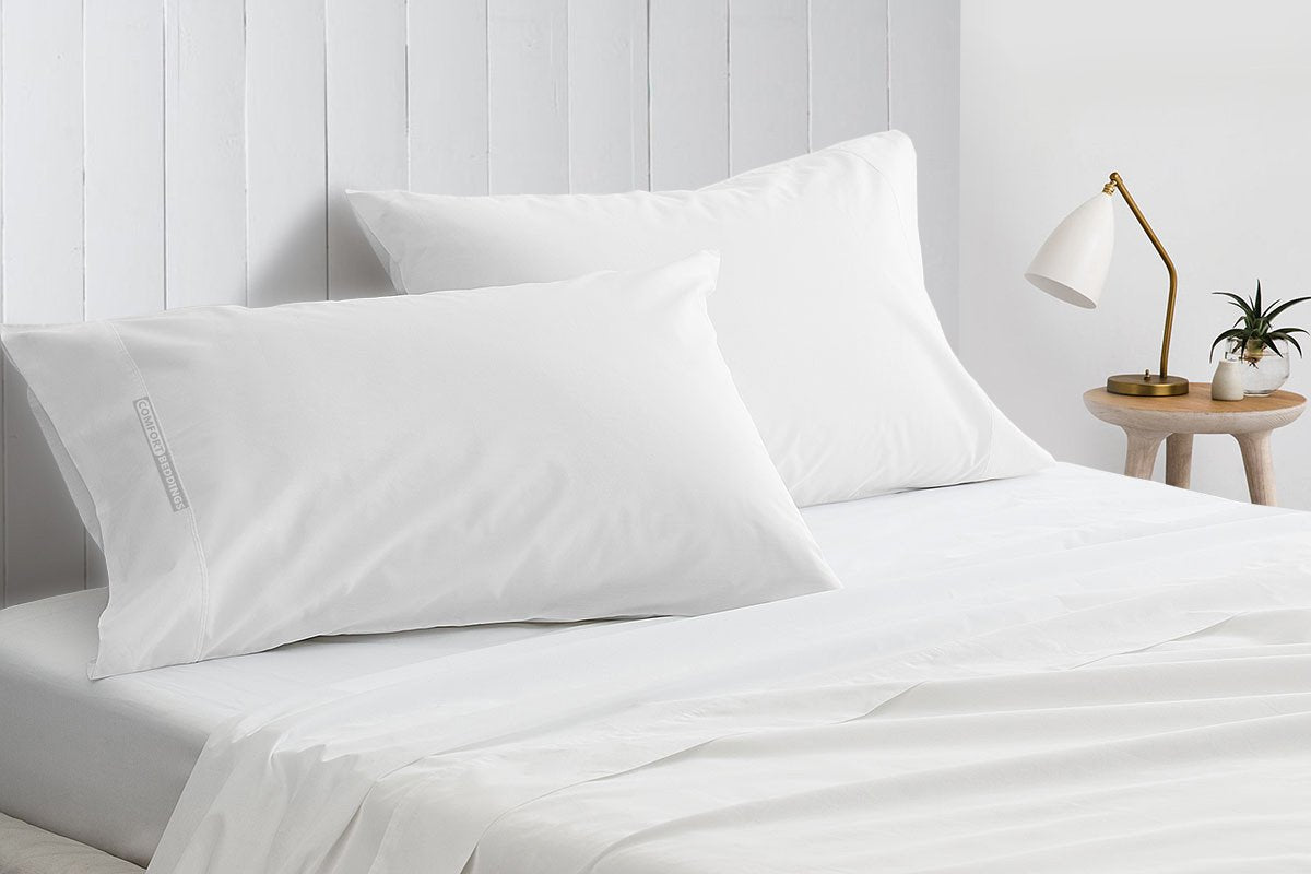 White pillow covers