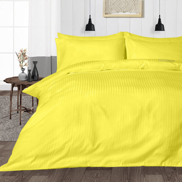 Yellow Stripe Duvet Cover - Comfort Beddings