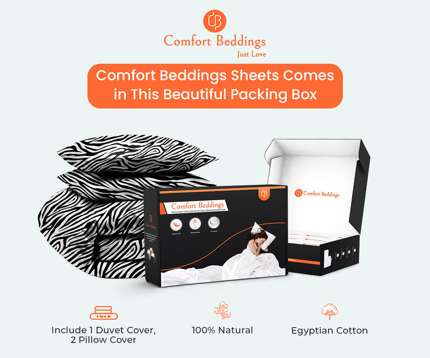 Zebra Print Duvet Cover - Comfort Beddings