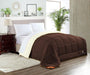 Ivory and chocolate reversible comforter - Comfort Beddings
