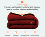 Ivory and burgundy reversible comforter - Comfort Beddings