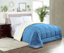Ivory and mediterranean blue reversible comforter - Comfort Beddings