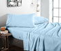 light blue flat bed sheets