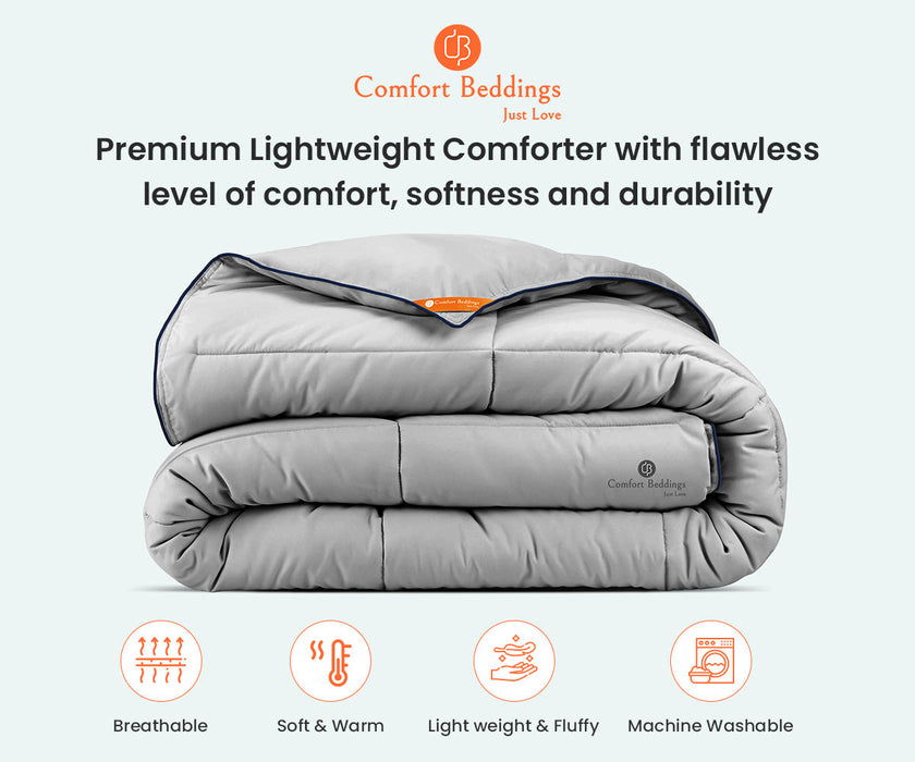 light grey comforter