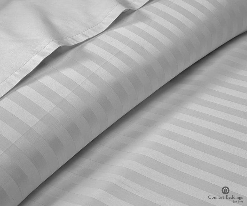 light grey stripe  flat sheets