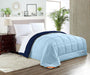 Navy blue and light blue reversible comforter - Comfort Beddings
