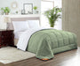 White and moss reversible comforter - Comfort Beddings